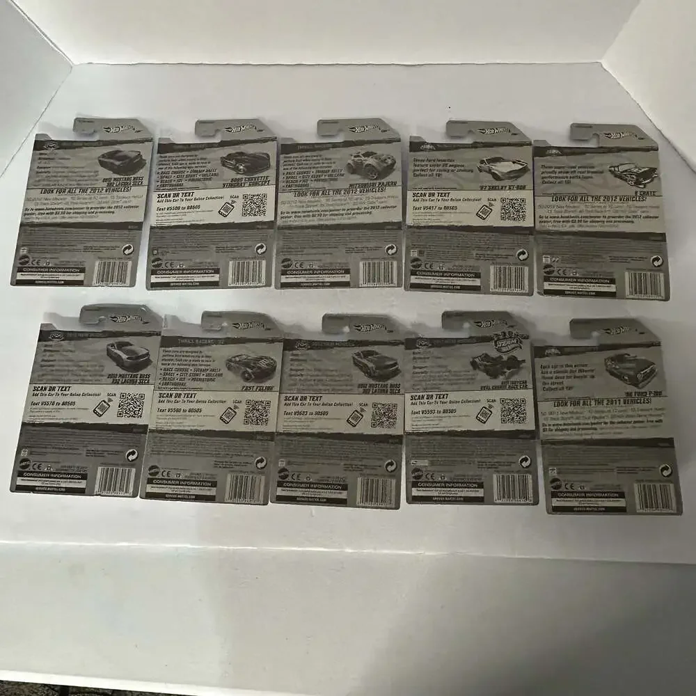 Lot of 10 Hot Wheels 2012 Mainline Diecast Cars